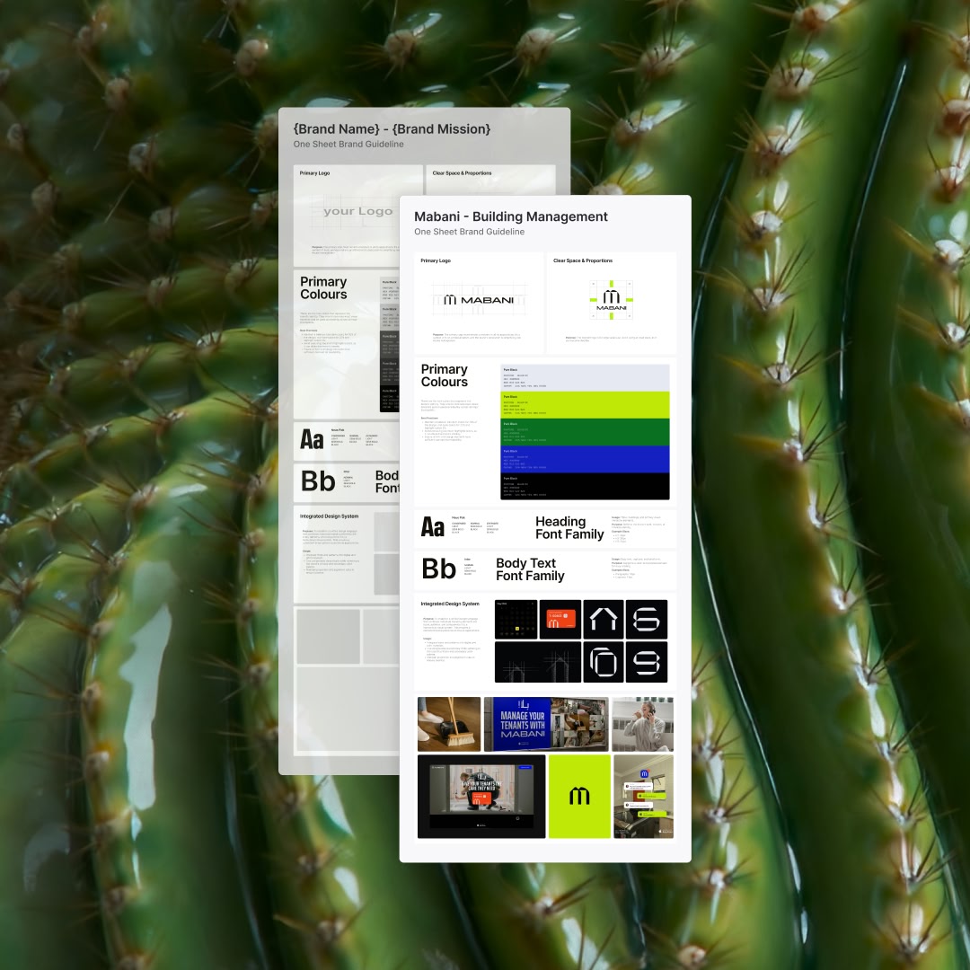One Sheet Brand Guideline Template
